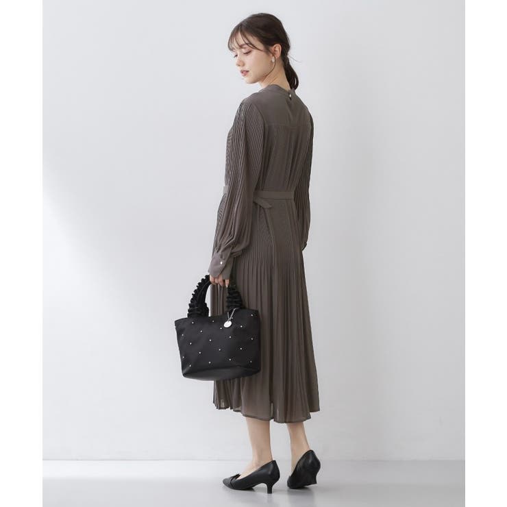 ベルト付きプリーツフレアワンピース【洗濯機OK イージーアイロン 防シワ】《5c… | index | 詳細画像6 