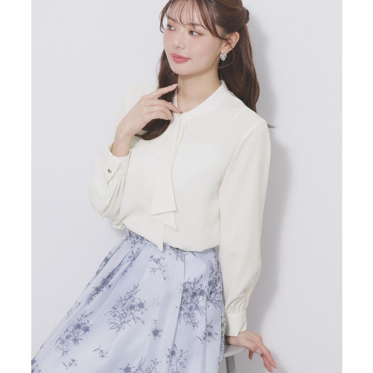 アシンメトリーボウタイブラウス【洗濯機OK イージーアイロン 防シワ】《XS～L… | index | 詳細画像1 
