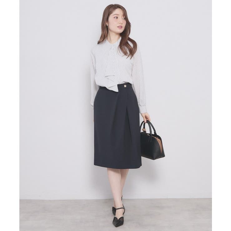 アシンメトリーボウタイブラウス【洗濯機OK イージーアイロン 防シワ】《XS～L… | index | 詳細画像14 