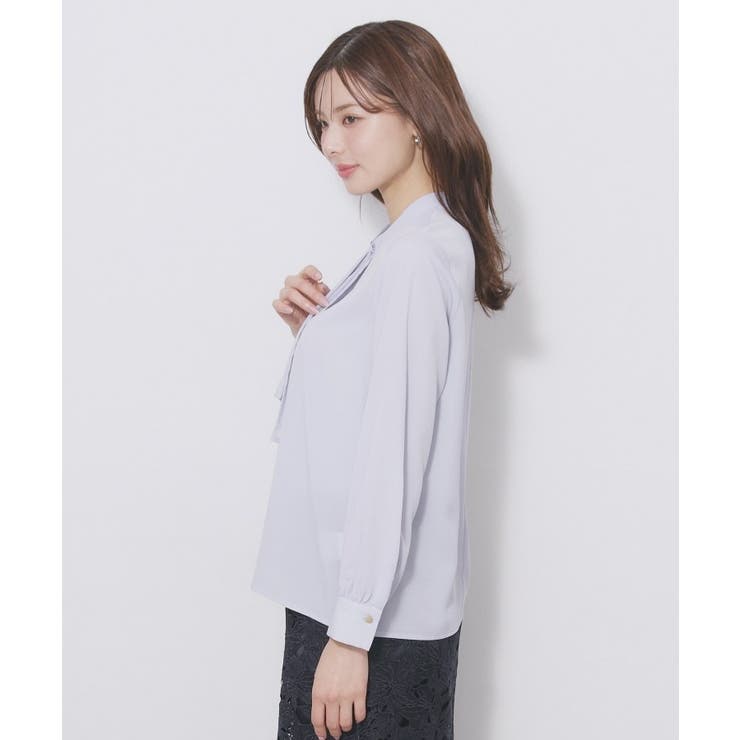 アシンメトリーボウタイブラウス【洗濯機OK イージーアイロン 防シワ】《XS～L… | index | 詳細画像18 