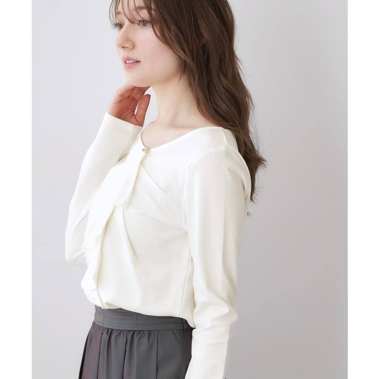 アシメラッフルフリルポンチトップス【洗濯機OK】 | index | 詳細画像1 