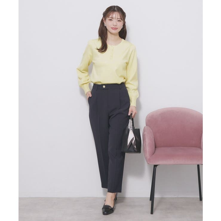 ビジューボタンヘンリーネックニット【洗濯機OK】 | index | 詳細画像2 