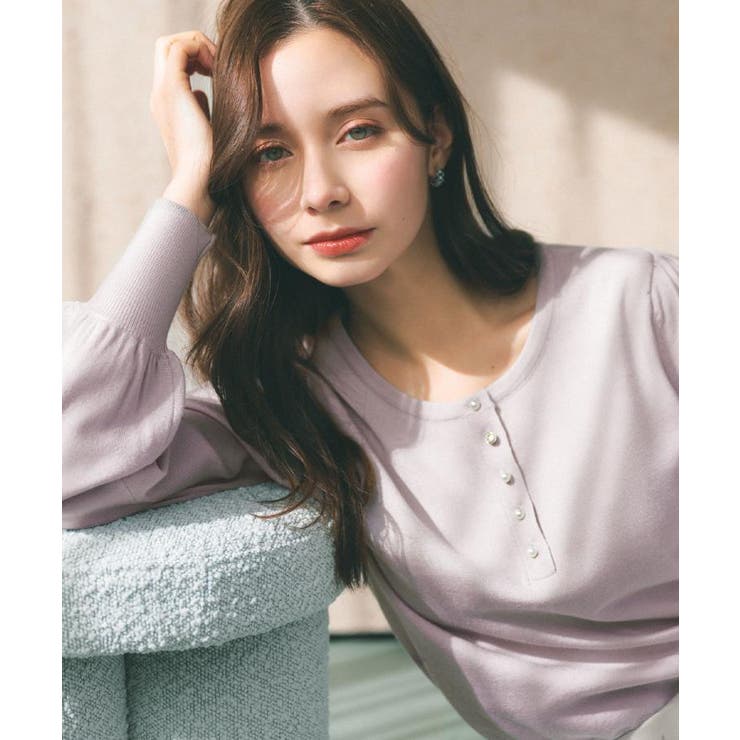 ビジューボタンヘンリーネックニット【洗濯機OK】 | index | 詳細画像24 