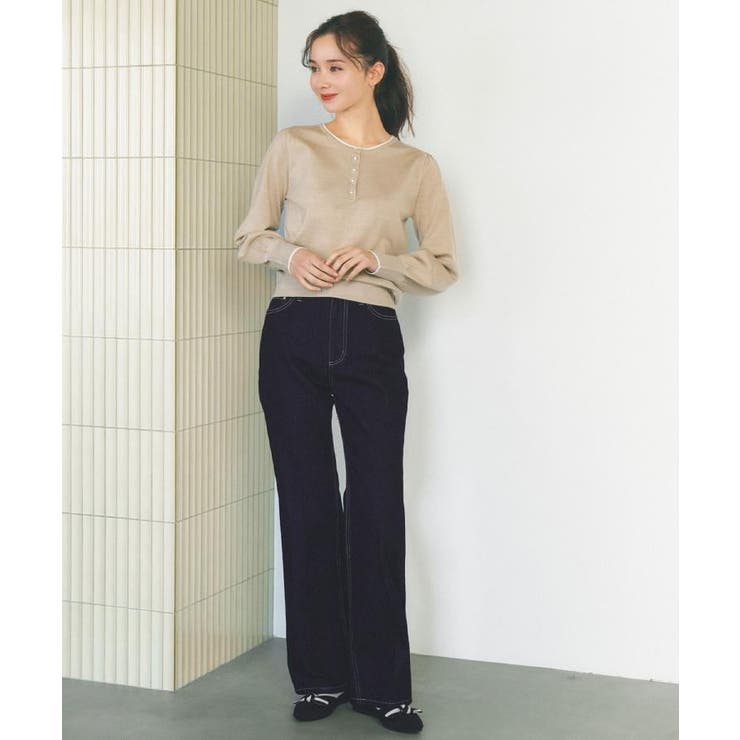 ビジューボタンヘンリーネックニット【洗濯機OK】 | index | 詳細画像28 