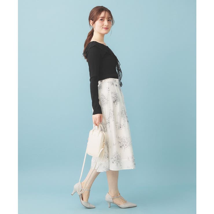 レースフリルVネックリブニット【洗濯機OK/坑ピル】 | index | 詳細画像7 