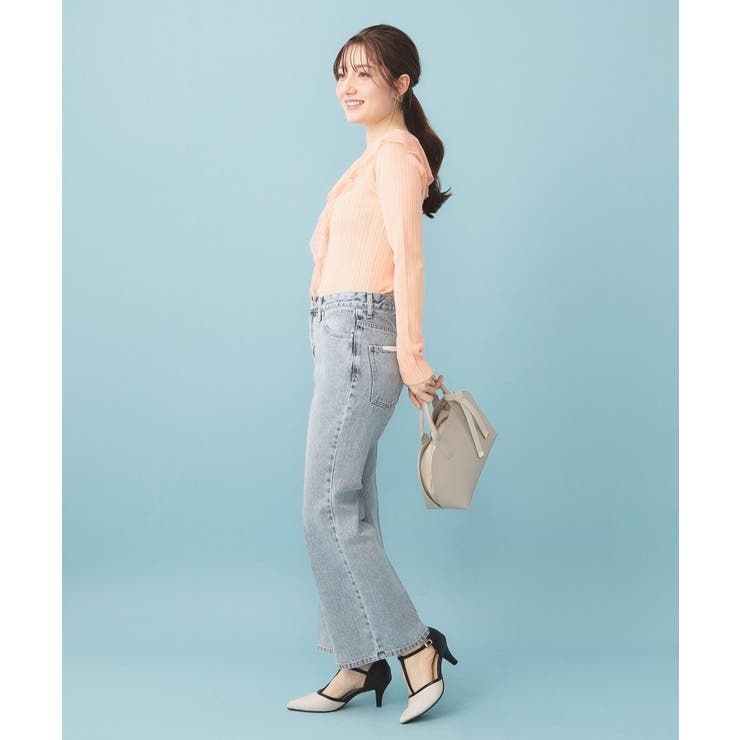 レースフリルVネックリブニット【洗濯機OK/坑ピル】 | index | 詳細画像11 