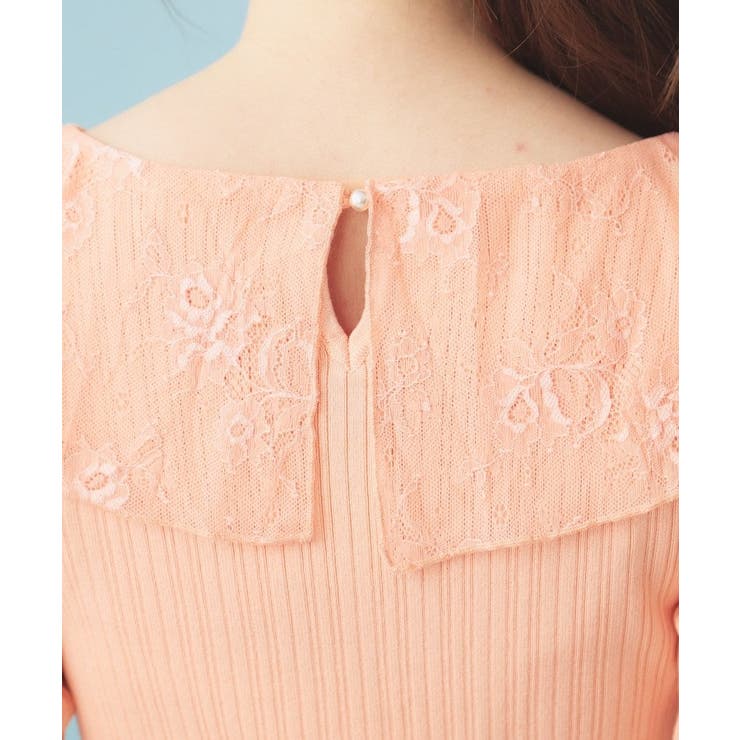 レースフリルVネックリブニット【洗濯機OK/坑ピル】 | index | 詳細画像17 