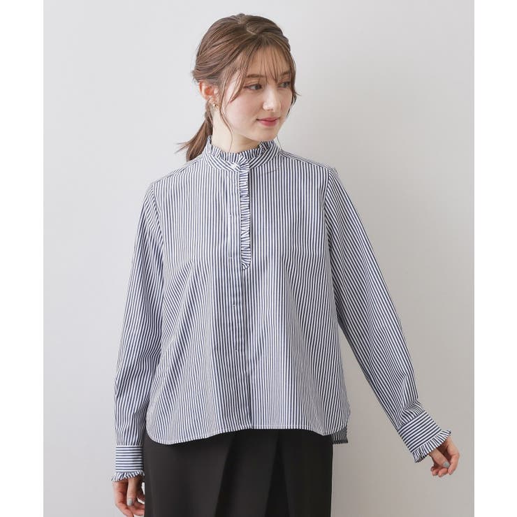 ブロードフロントフリルブラウス【洗濯機OK】《5col》 | index | 詳細画像21 