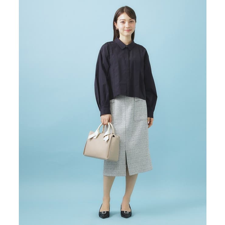 ブロード短丈タックシャツ【洗濯機OK】《5col》 | index | 詳細画像7 