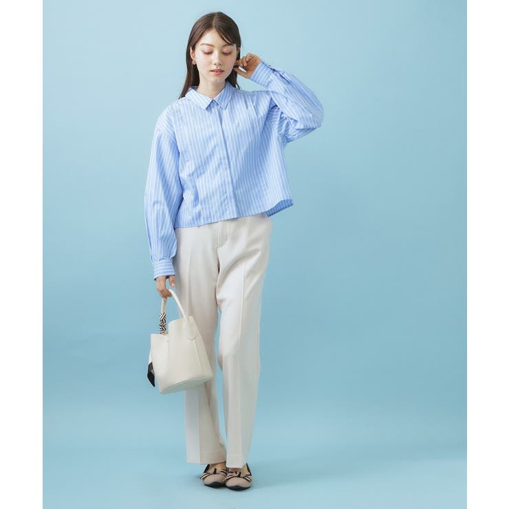 ブロード短丈タックシャツ【洗濯機OK】《5col》 | index | 詳細画像12 