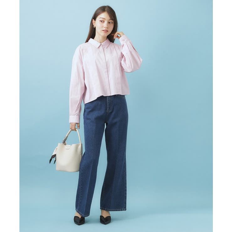 ブロード短丈タックシャツ【洗濯機OK】《5col》 | index | 詳細画像15 