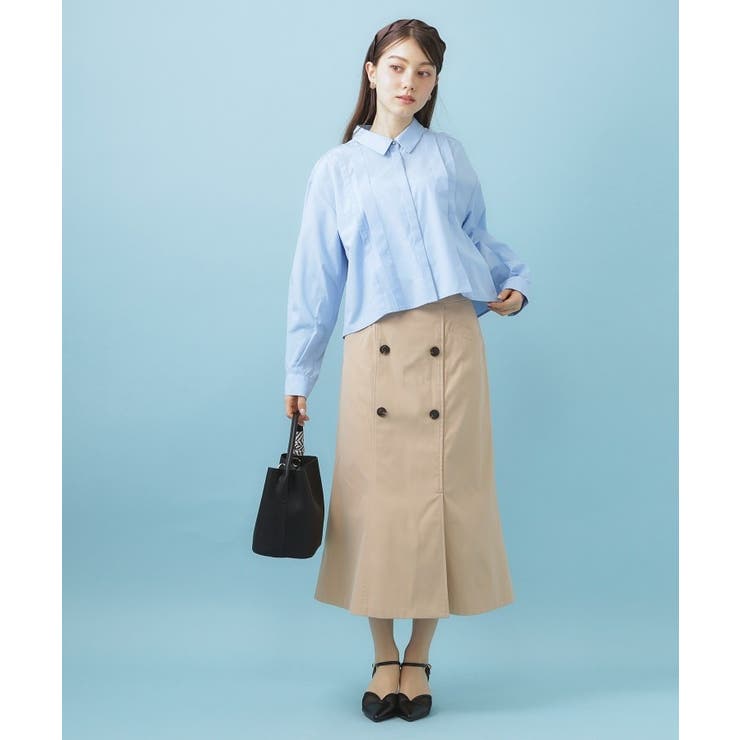 ブロード短丈タックシャツ【洗濯機OK】《5col》 | index | 詳細画像19 