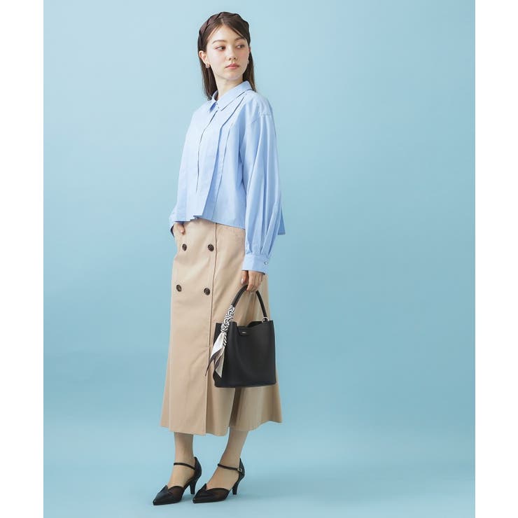 ブロード短丈タックシャツ【洗濯機OK】《5col》 | index | 詳細画像20 