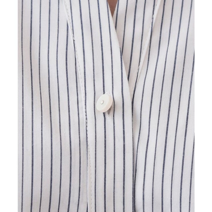 フリルキーネックシャツ【洗濯機OK イージーアイロン 防シワ】《XS～LL | index | 詳細画像21 