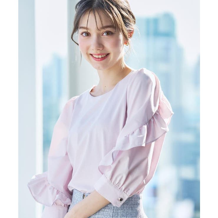 フリルスリーブドッキングポンチトップス【洗濯機OK】 | index | 詳細画像1 
