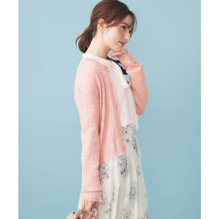 袖シアーフリルケーブルラメカーディガン【洗濯機OK/坑ピル】 | index | 詳細画像5 