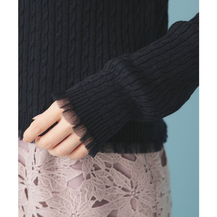 袖シアーフリルケーブルラメカーディガン【洗濯機OK/坑ピル】 | index | 詳細画像18 