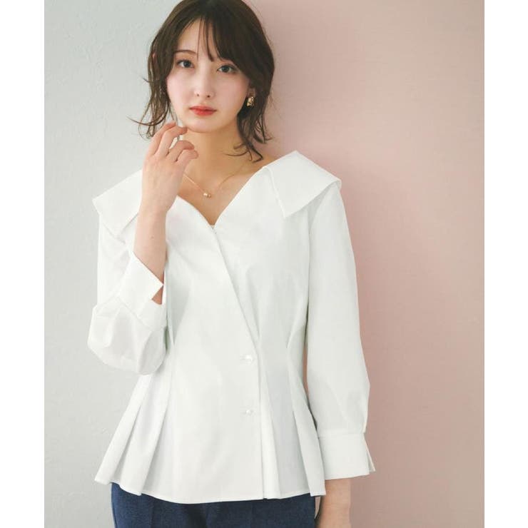 カシュクールタックシャツ【洗濯機OK／ストレッチ】 | index | 詳細画像1 