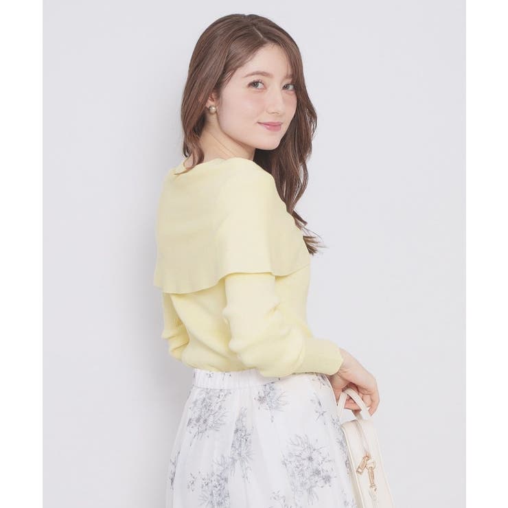 オフショルリボンリブニット【洗濯機OK】 | index | 詳細画像2 