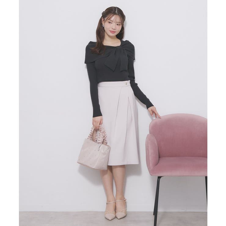 オフショルリボンリブニット【洗濯機OK】 | index | 詳細画像11 