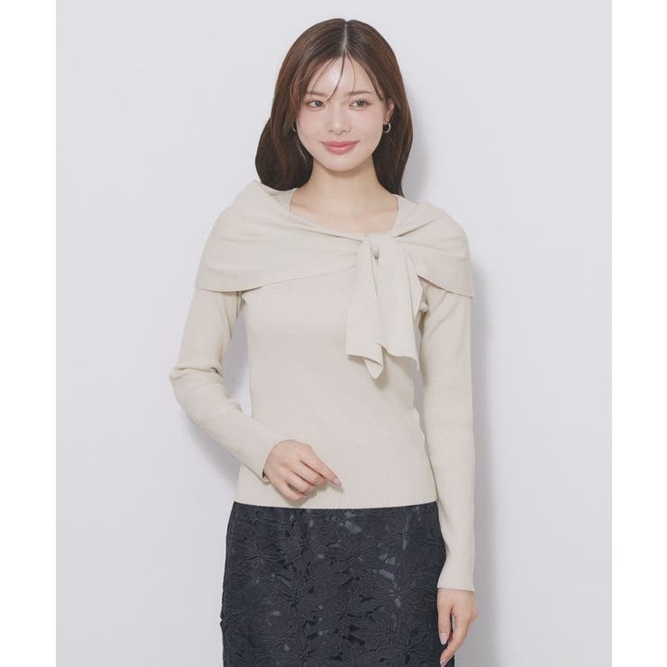 オフショルリボンリブニット【洗濯機OK】 | index | 詳細画像21 