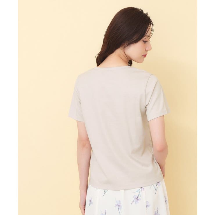 【接触冷感】ビッグロゴ刺繍ビジュー付きTシャツ《洗濯機OK／UVケア》 | index | 詳細画像15 