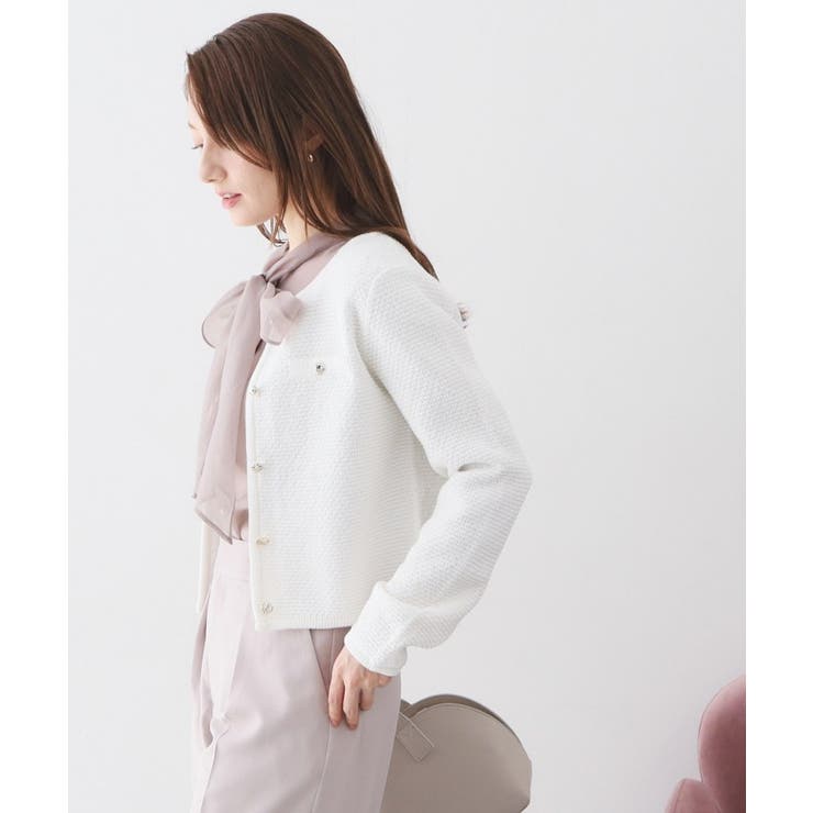 ラメリリーボクシーショートカーディガン【洗濯機OK】 | index | 詳細画像1 