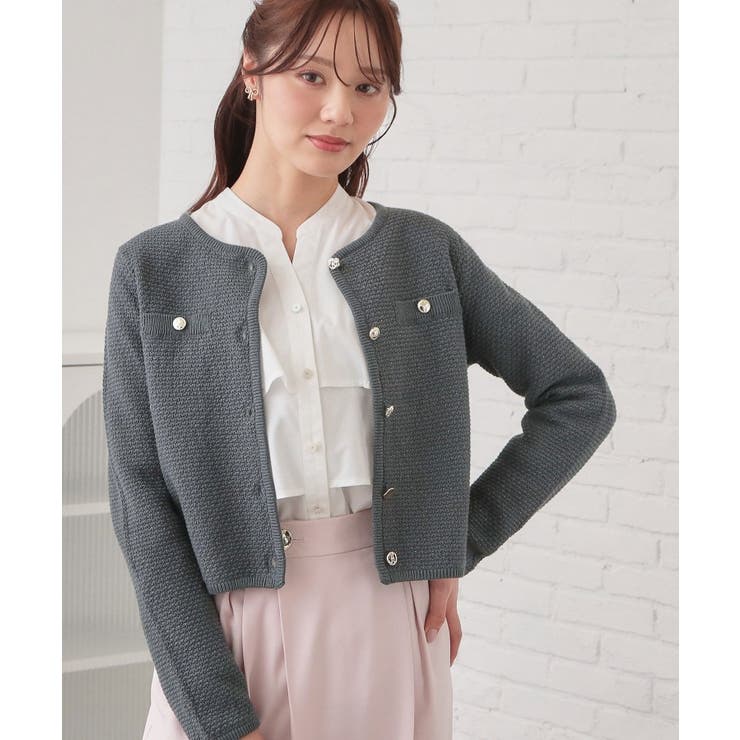 ラメリリーボクシーショートカーディガン【洗濯機OK】 | index | 詳細画像5 