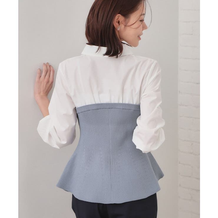 シャツドッキングペプラムニット【洗濯機OK】 | index | 詳細画像3 