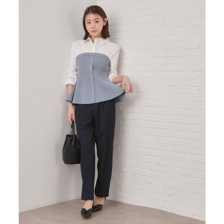 シャツドッキングペプラムニット【洗濯機OK】 | index | 詳細画像4 