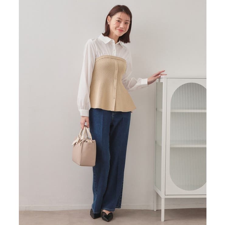 シャツドッキングペプラムニット【洗濯機OK】 | index | 詳細画像8 