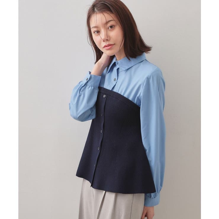 シャツドッキングペプラムニット【洗濯機OK】 | index | 詳細画像11 