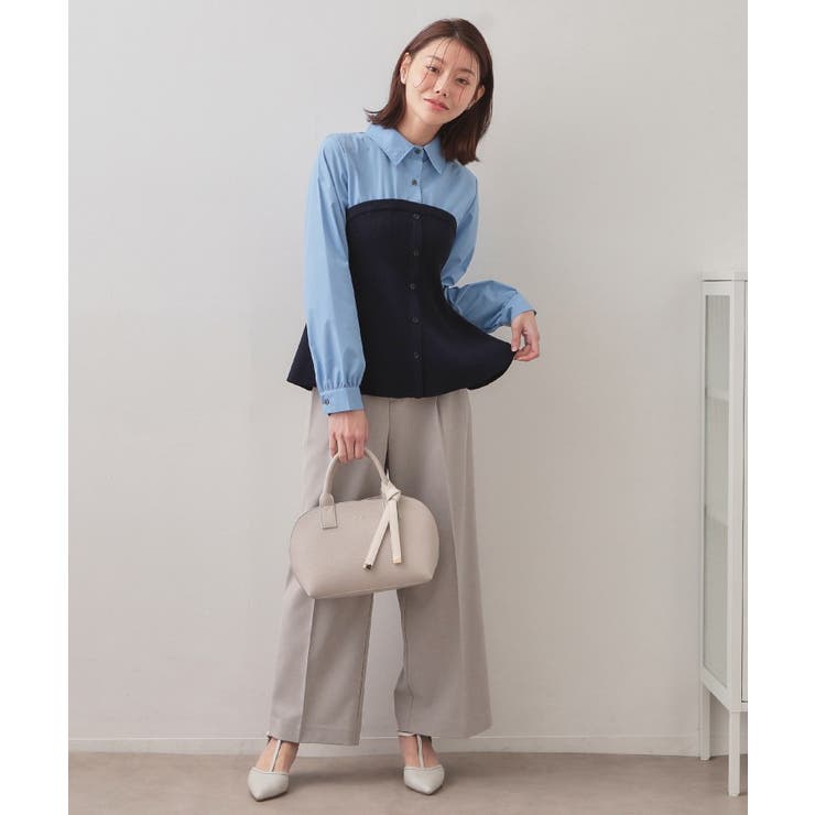 シャツドッキングペプラムニット【洗濯機OK】 | index | 詳細画像12 