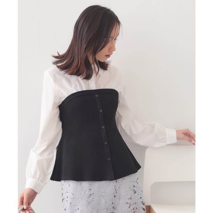 シャツドッキングペプラムニット【洗濯機OK】 | index | 詳細画像15 