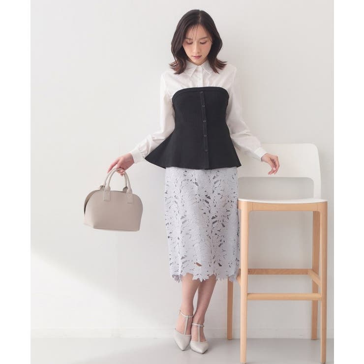 シャツドッキングペプラムニット【洗濯機OK】 | index | 詳細画像16 