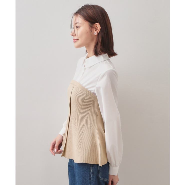 シャツドッキングペプラムニット【洗濯機OK】 | index | 詳細画像20 