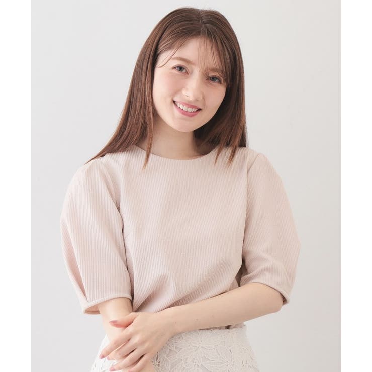 グレージュ(050) | タックパフトップス【洗濯機OK／UVケア／接触冷感】 | index