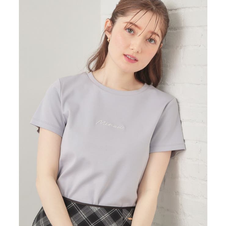 グレー(012) | 【UVケア 接触冷感】フロントロゴ刺繍Tシャツ《洗濯機OK S | index