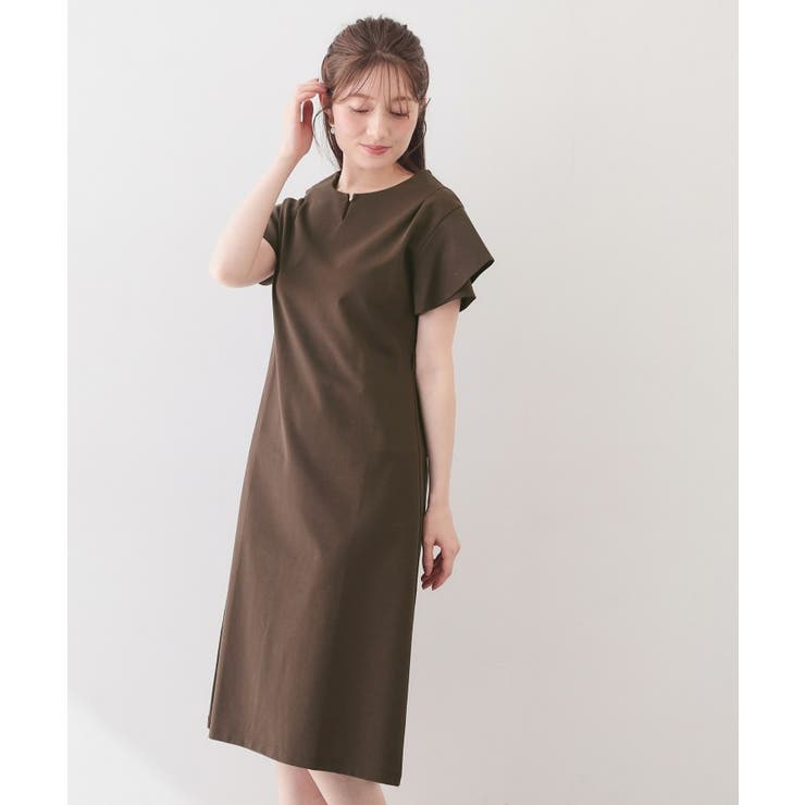 【接触冷感 UVケア】Iラインフレアスリーブワンピース《洗濯機OK XS～3L | index | 詳細画像31 