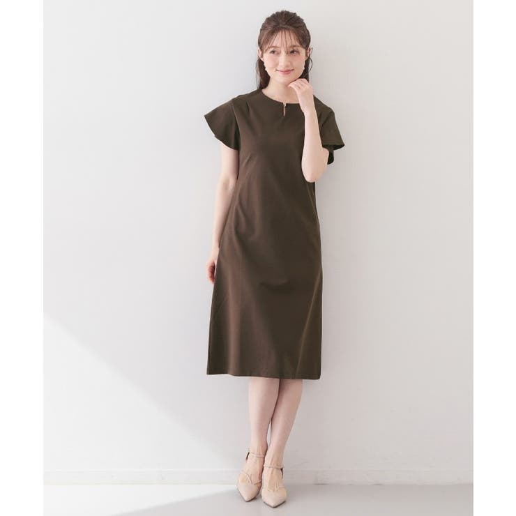 【接触冷感 UVケア】Iラインフレアスリーブワンピース《洗濯機OK XS～3L | index | 詳細画像32 