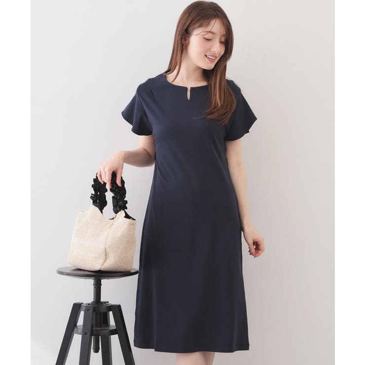 【接触冷感 UVケア】Iラインフレアスリーブワンピース《洗濯機OK XS～3L | index | 詳細画像40 