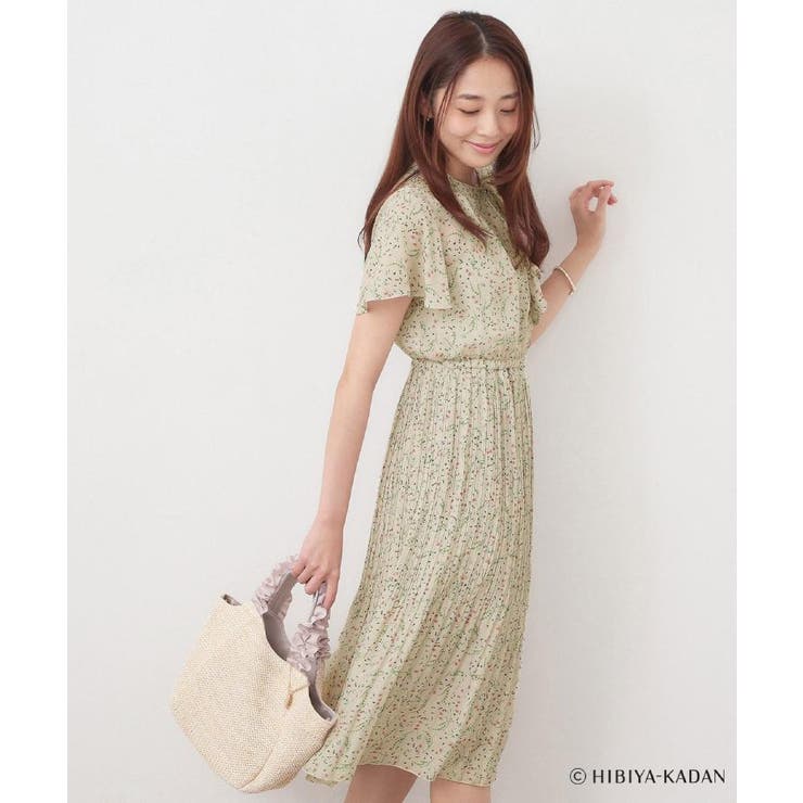 ◆【日比谷花壇コラボ】ラッフルタイプリーツワンピース【防シワ/洗濯機OK】 | index | 詳細画像4 