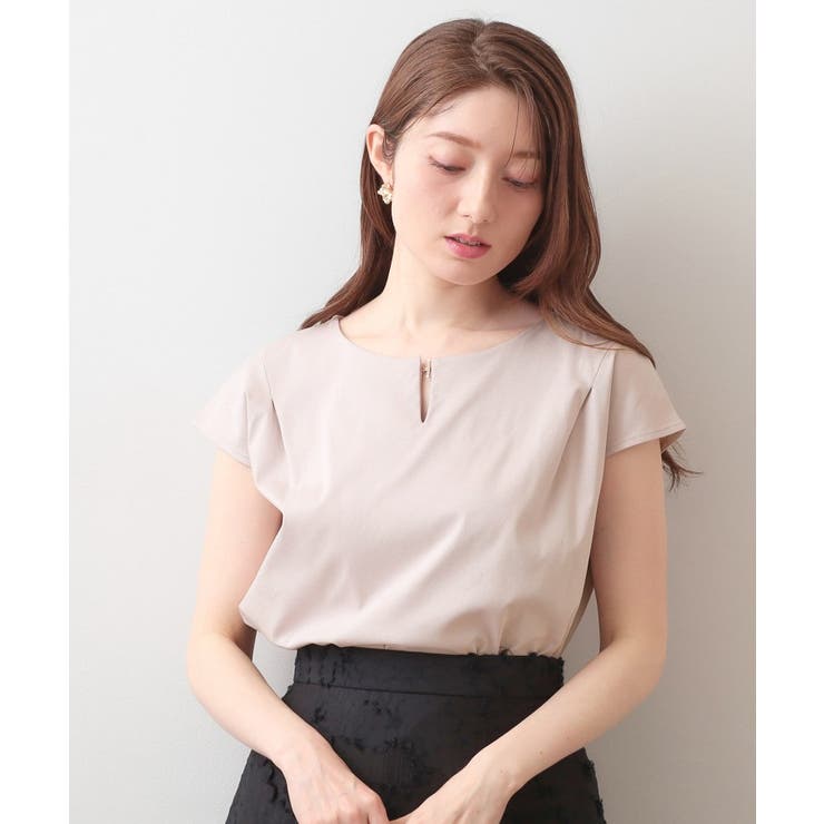 【接触冷感】ビジューキーネックフレンチトップス《UVケア 洗濯機OK XS～3L | index | 詳細画像14 