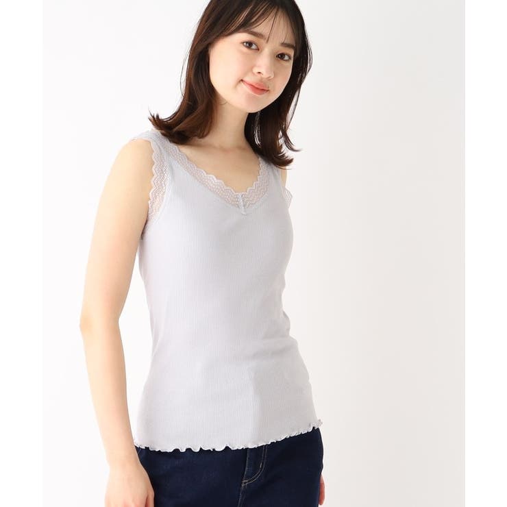ライトブルー(891) | 前後2WAYレースタンクトップ【洗濯機洗い可】 | index