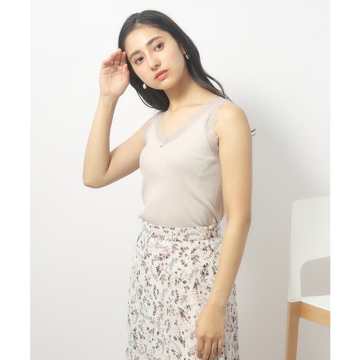 前後2way レースタンクトップ【洗濯機洗い可】[品番：WRDW0197100