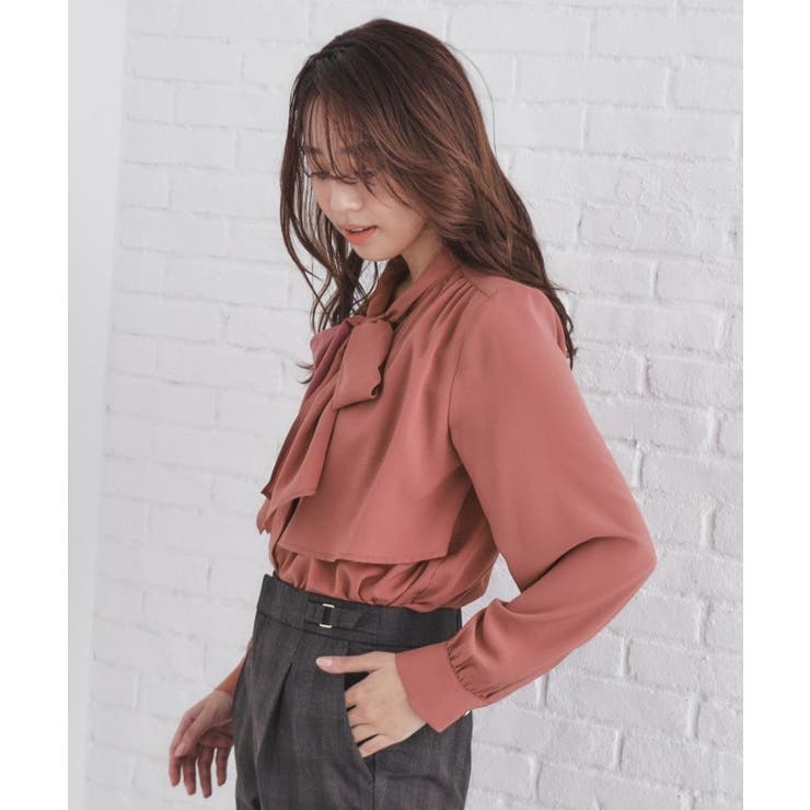 《5color XS LLsize》レイヤードボウタイブラウス【洗濯機洗い可 | index | 詳細画像7 
