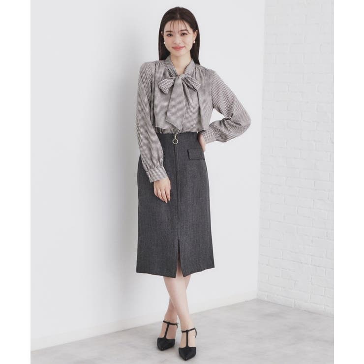 《5color XS LLsize》レイヤードボウタイブラウス【洗濯機洗い可 | index | 詳細画像12 