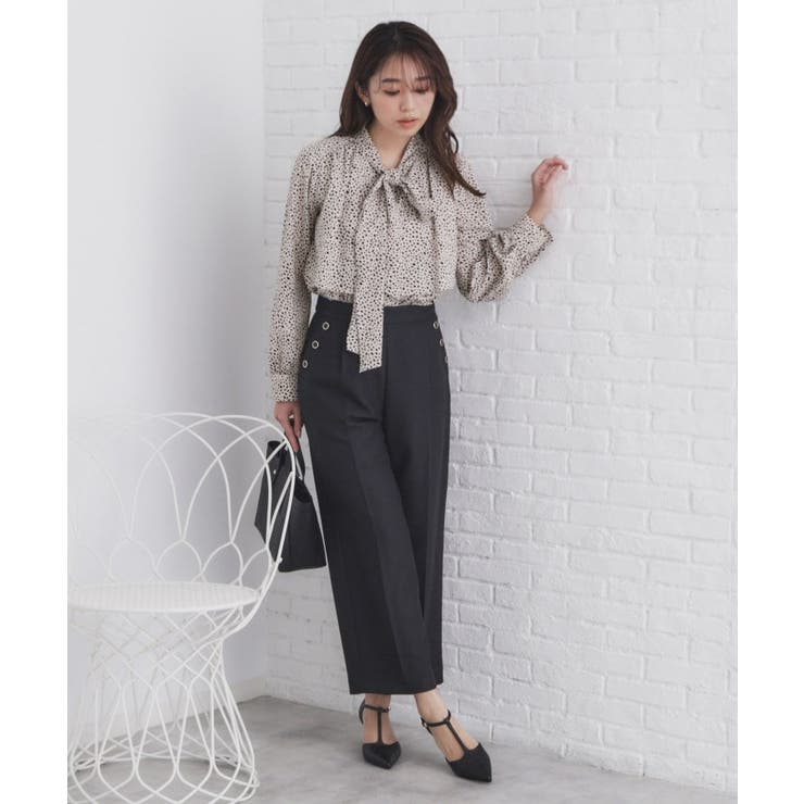 《5color XS LLsize》レイヤードボウタイブラウス【洗濯機洗い可 | index | 詳細画像17 