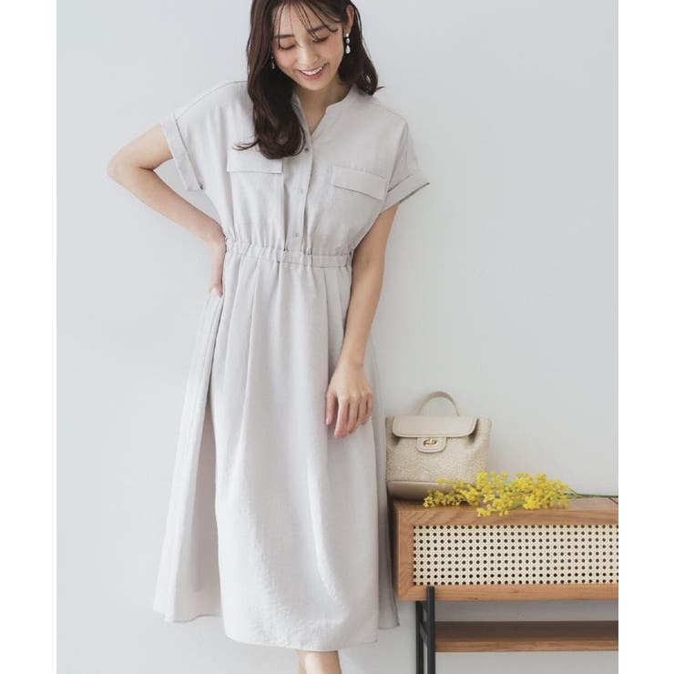 edit clothing 24a/w サイズ2 新品未使用　スキッパー ダブルポケットスキッパーワンピース【防シワ/洗濯機OK】《XS～3L/6col