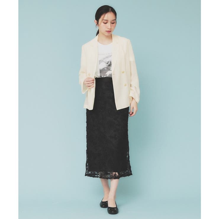 麻調シアーダブルブレストテーラードジャケット【洗濯機洗い可】 | index | 詳細画像8 